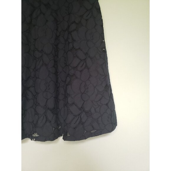 Monteau Womens S Mini Dress Sleeveless Floral Lace Ruffle Strap Blue Floral NWT - Picture 3 of 5